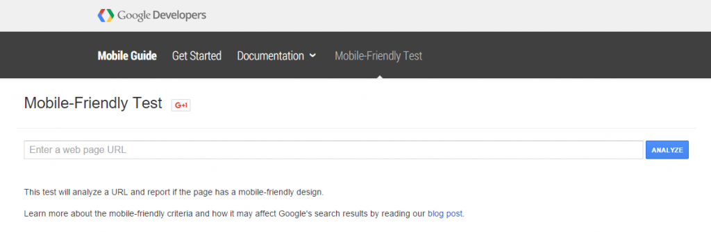 Google Mobile Friendly Tool